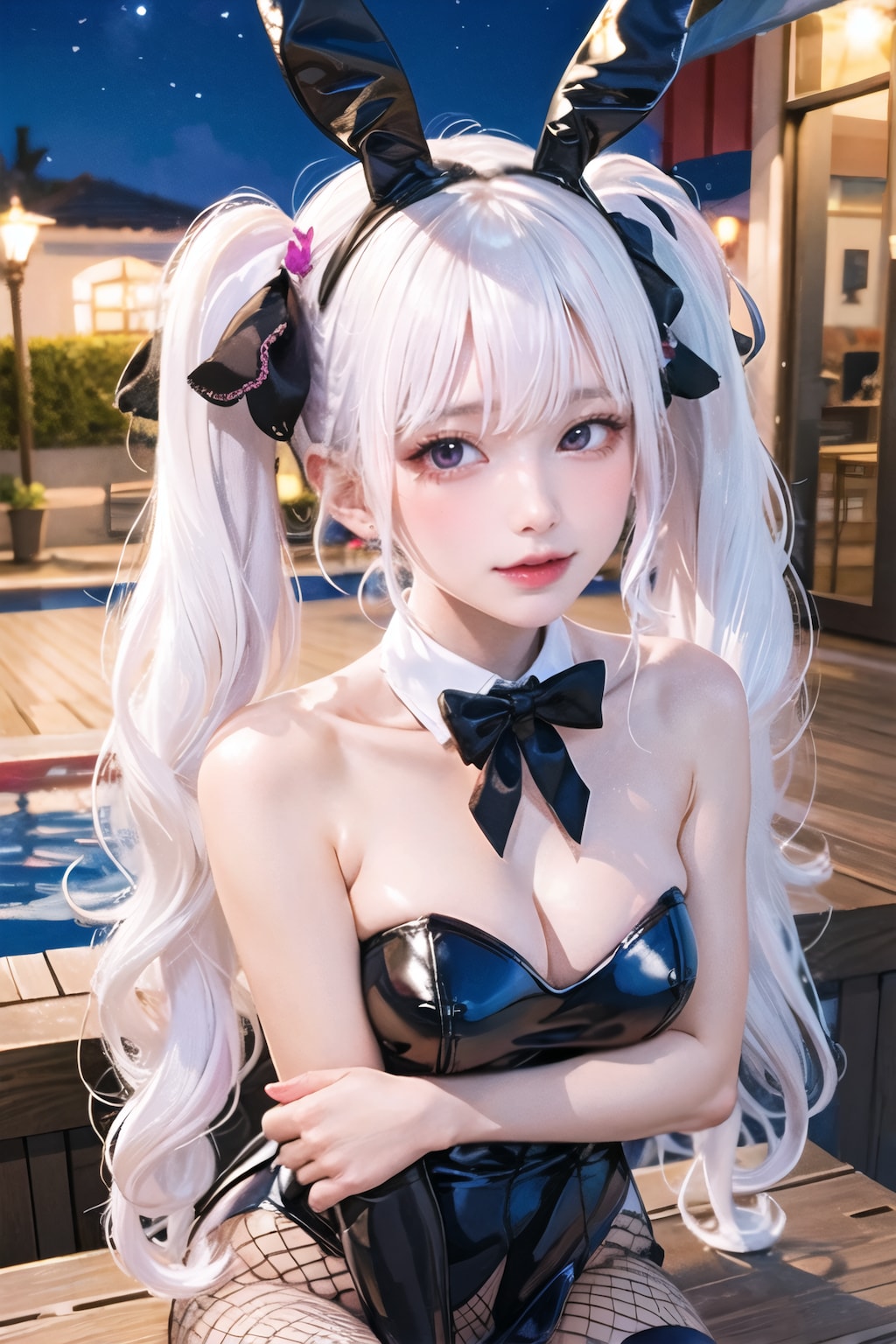銀髪バニーガール
