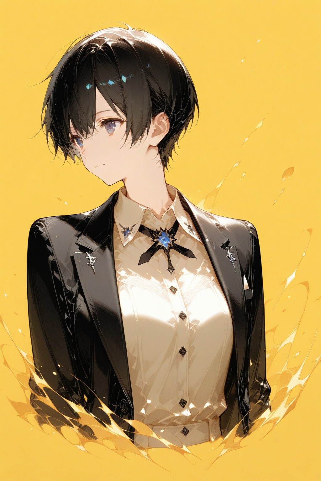 黄と黒 25歳女性 | の人気AIイラスト・グラビア