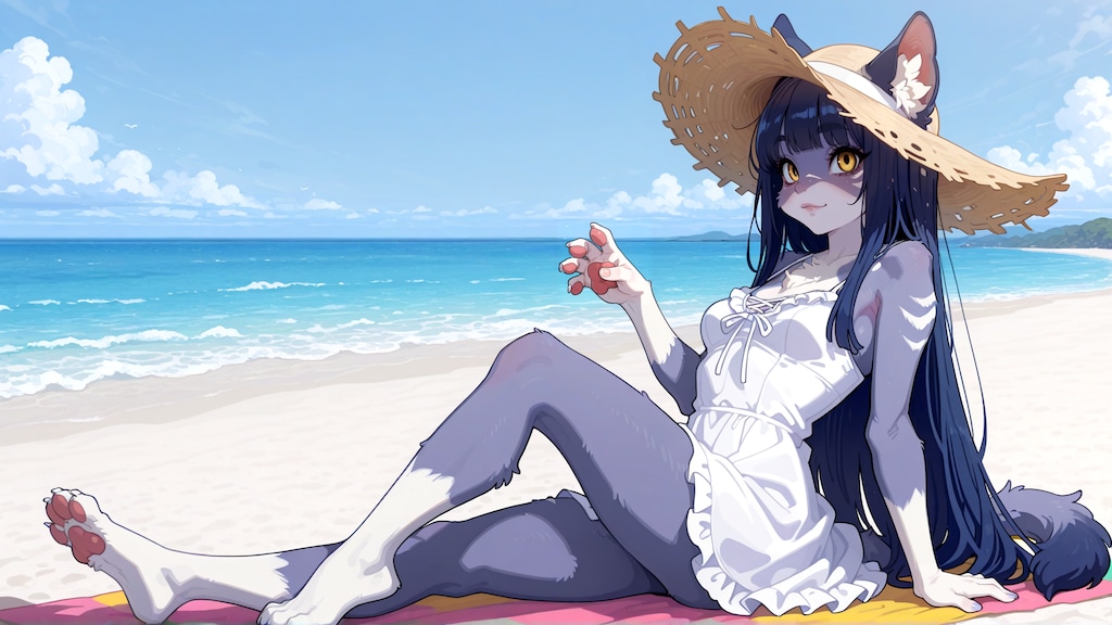 あっついにゃー