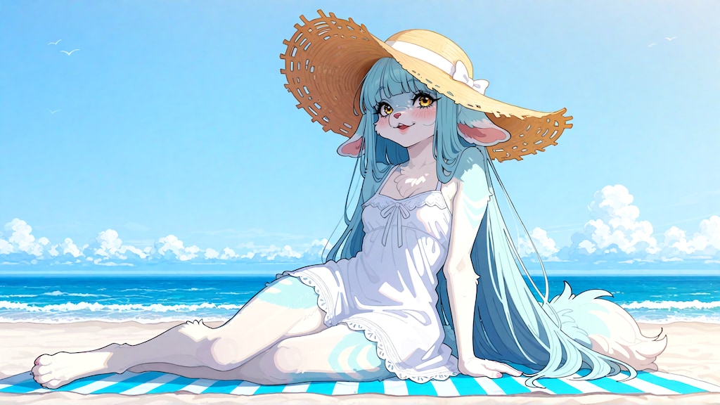 あっついにゃー