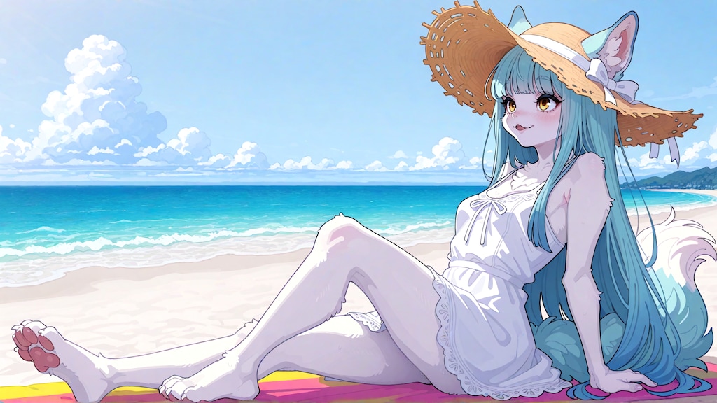 あっついにゃー