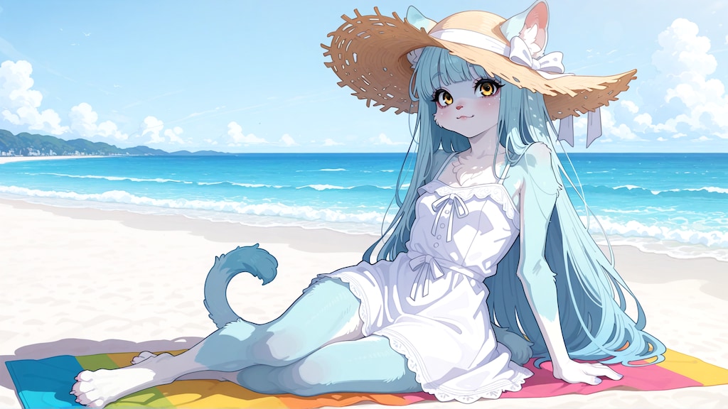 あっついにゃー