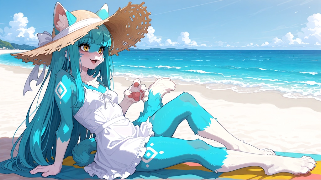 あっついにゃー