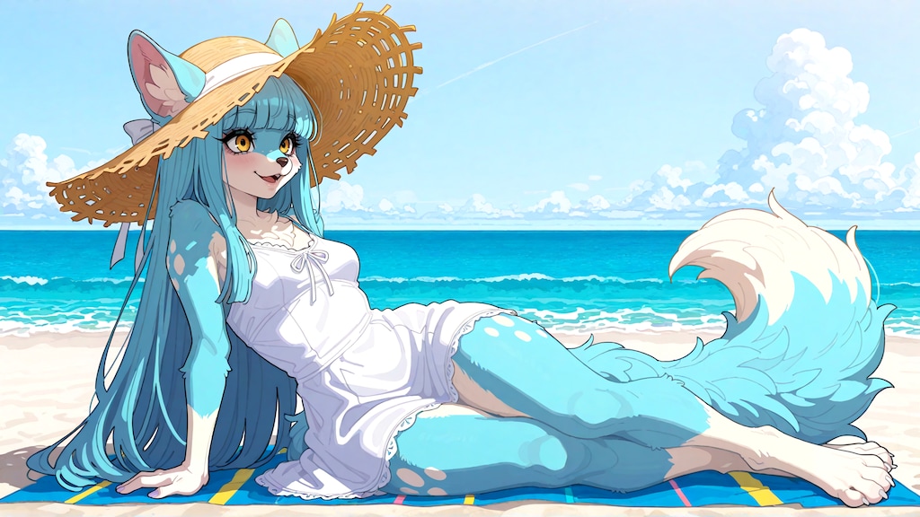 あっついにゃー