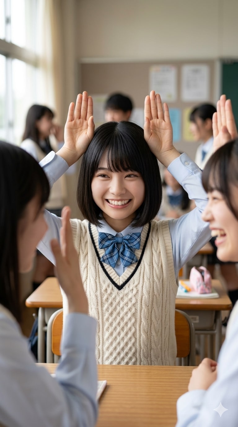 【全校生徒、緊急集合！！】教室で発生した“無限うさ耳連鎖”がもはや制御不能…ッ！！可愛さの暴力に理性が消滅し、僕の心は完全お祭り状態です！！💦✨
