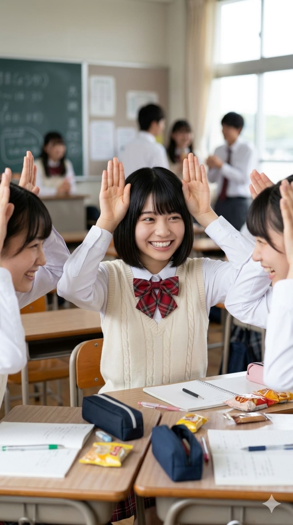 【全校生徒、緊急集合！！】教室で発生した“無限うさ耳連鎖”がもはや制御不能…ッ！！可愛さの暴力に理性が消滅し、僕の心は完全お祭り状態です！！💦✨