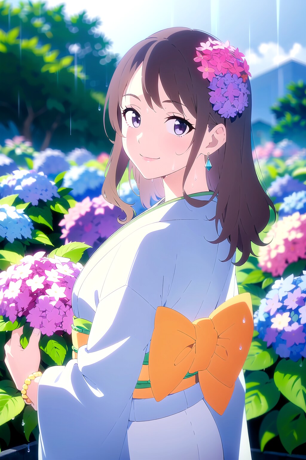 雨の紫陽花庭園