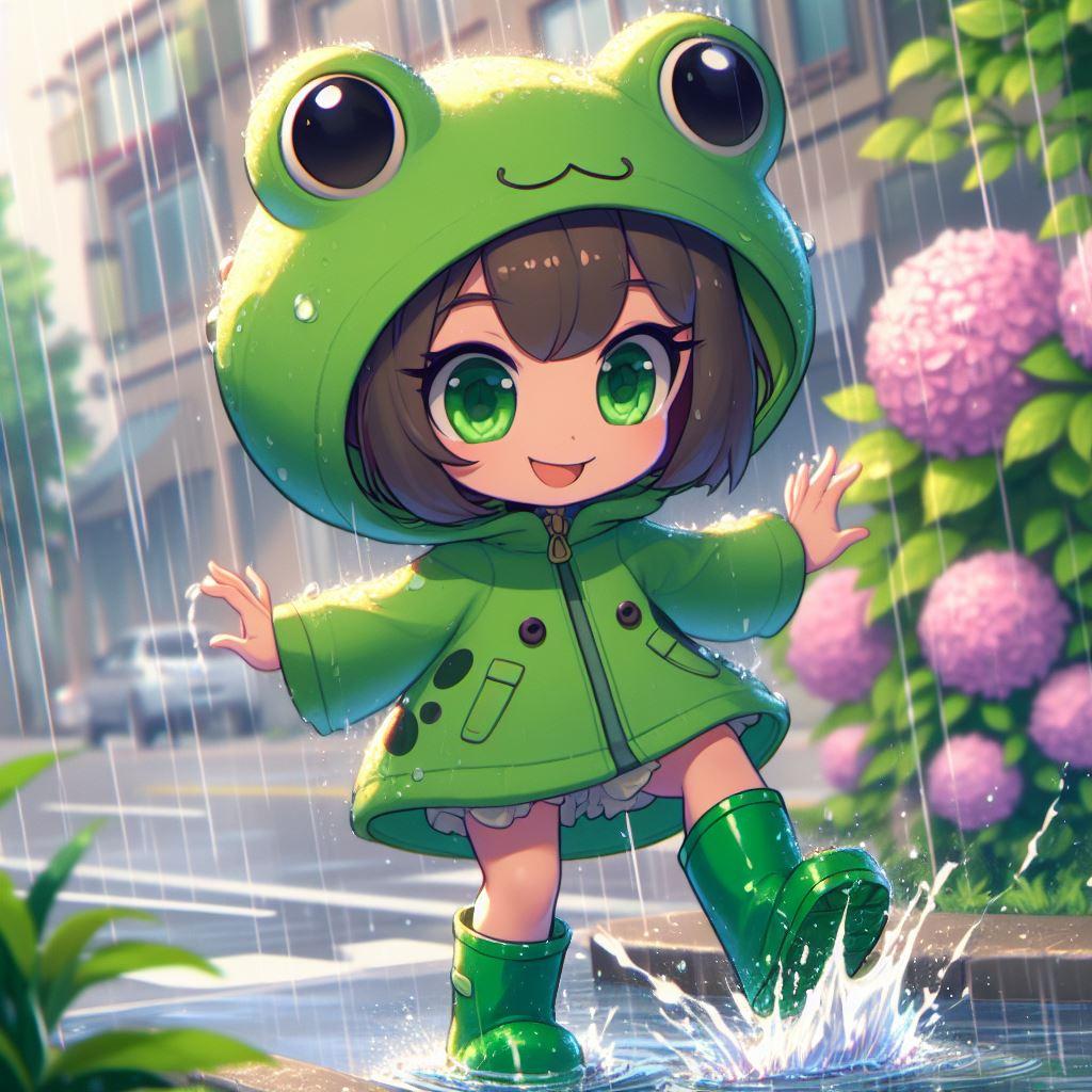 アマガエルの擬人化🐸