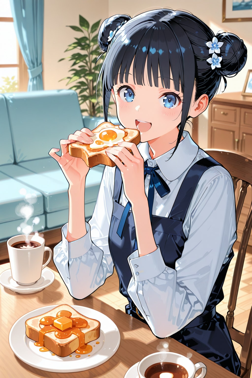 おだんごちゃん🍡✨と朝ごはん🍚✨　3/18 | の人気AIイラスト・グラビア