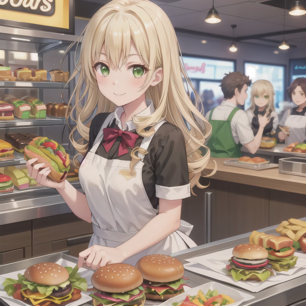 金髪ロングでクルーの少女８