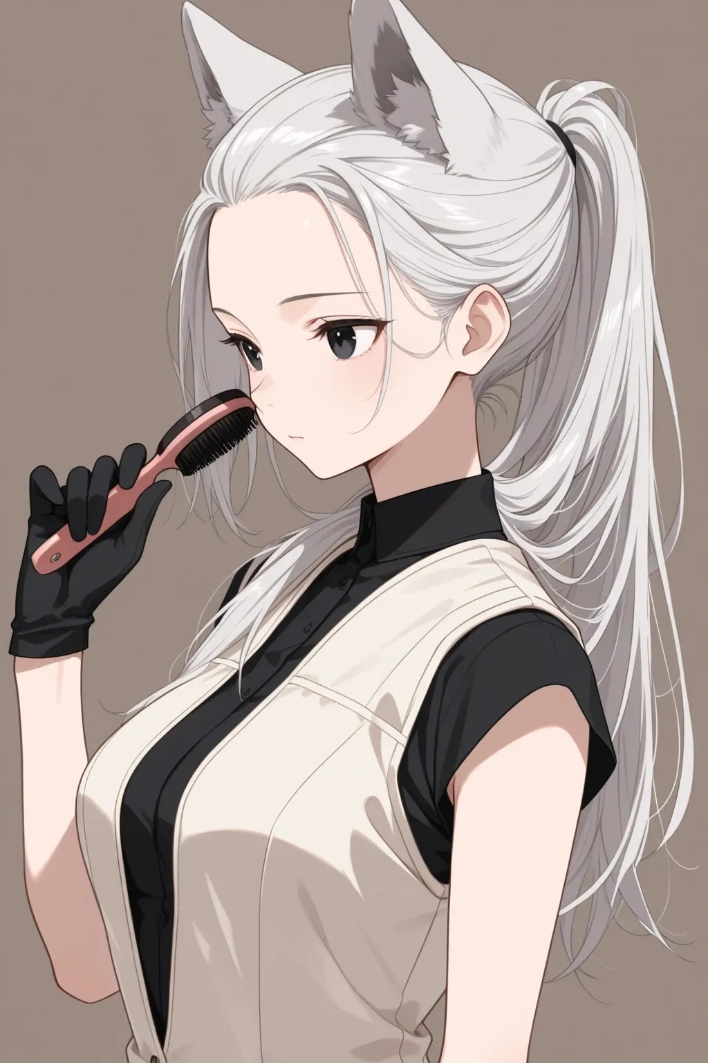 バイザーの下