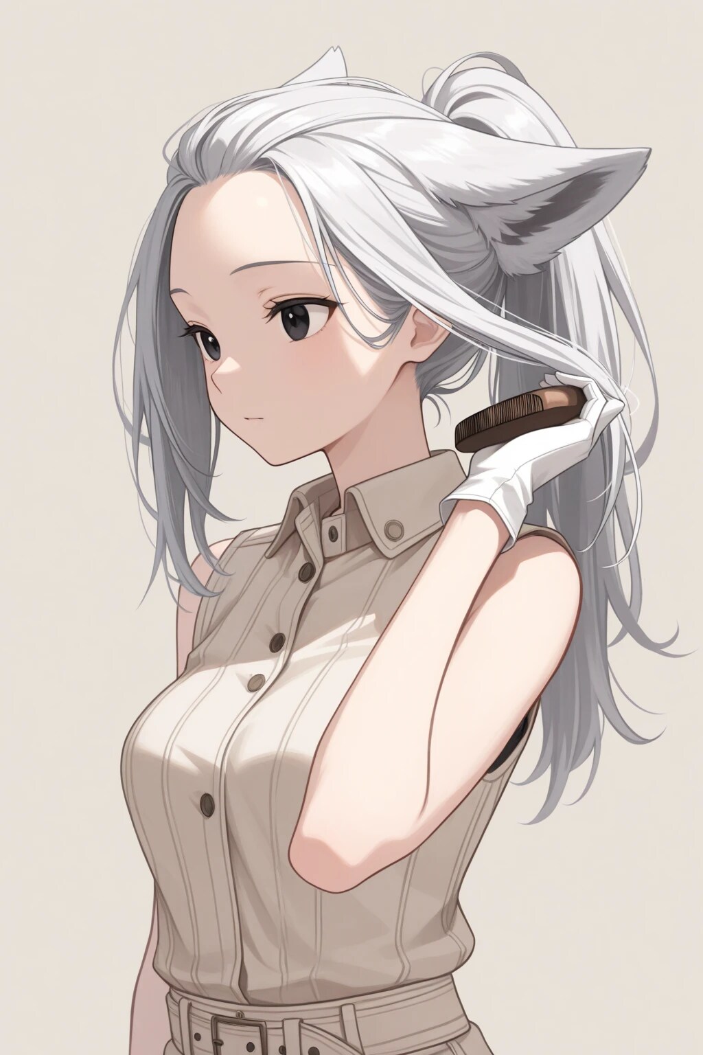 バイザーの下