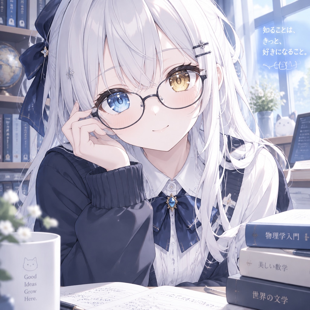 オッドアイ×めがね