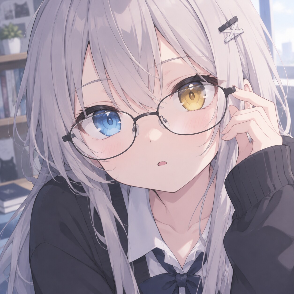 オッドアイ×めがね | の人気AIイラスト・グラビア