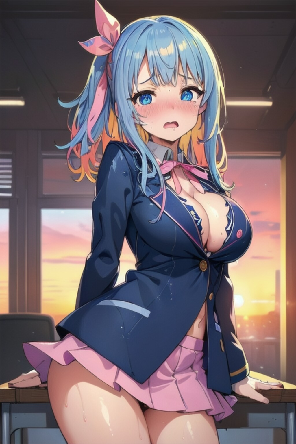 金髪ピンクリボンちゃん