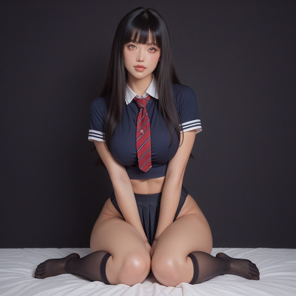 黒髪と制服と3