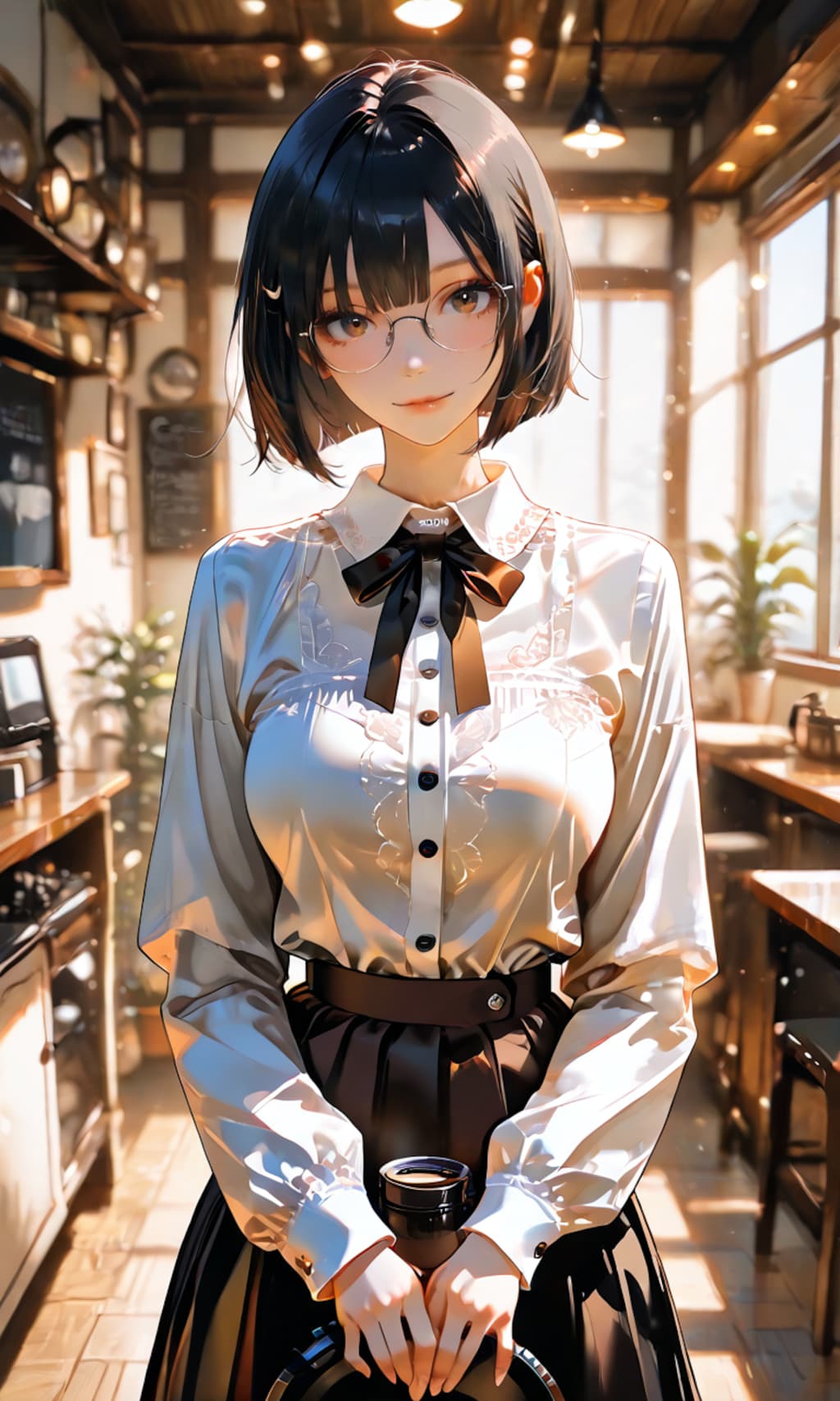 園原杏里と午後の喫茶店。いつもの一杯と、隣に座る小さな勇気