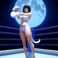 猫コス白下着アマレスラー女子 5枚目