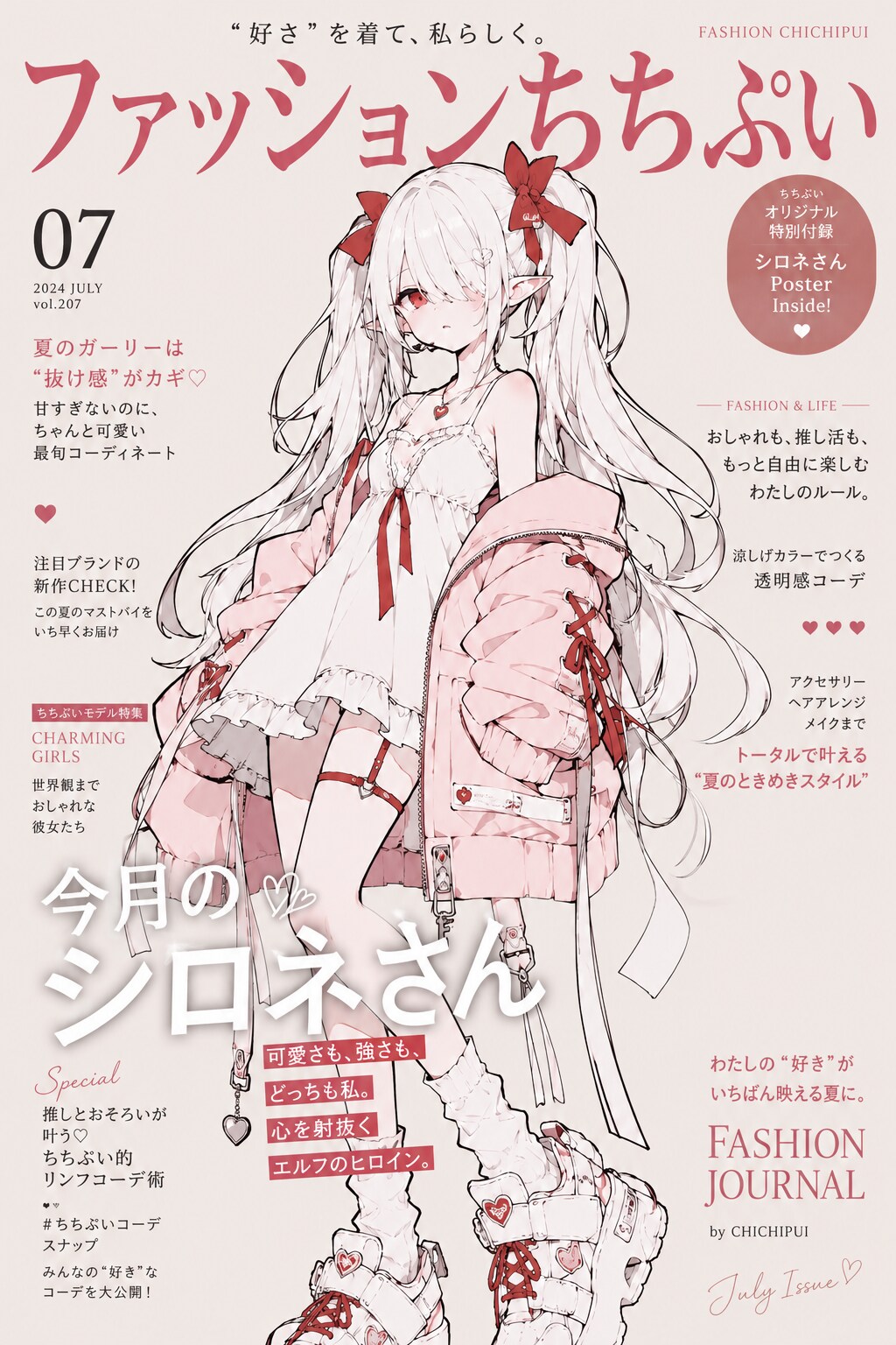雑誌の表紙風　シロネさん