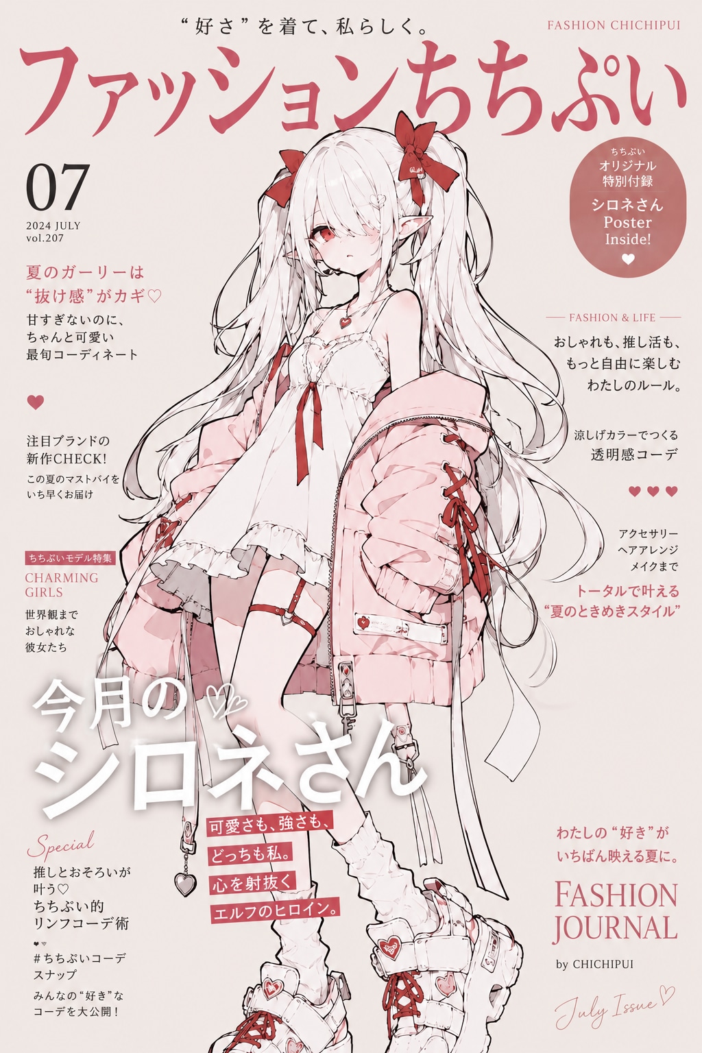 雑誌の表紙風　シロネさん