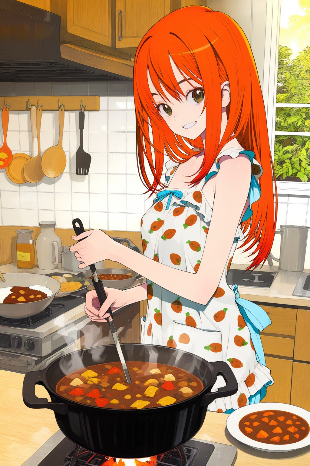 スパイシー先輩の家カレー | の人気AIイラスト・グラビア