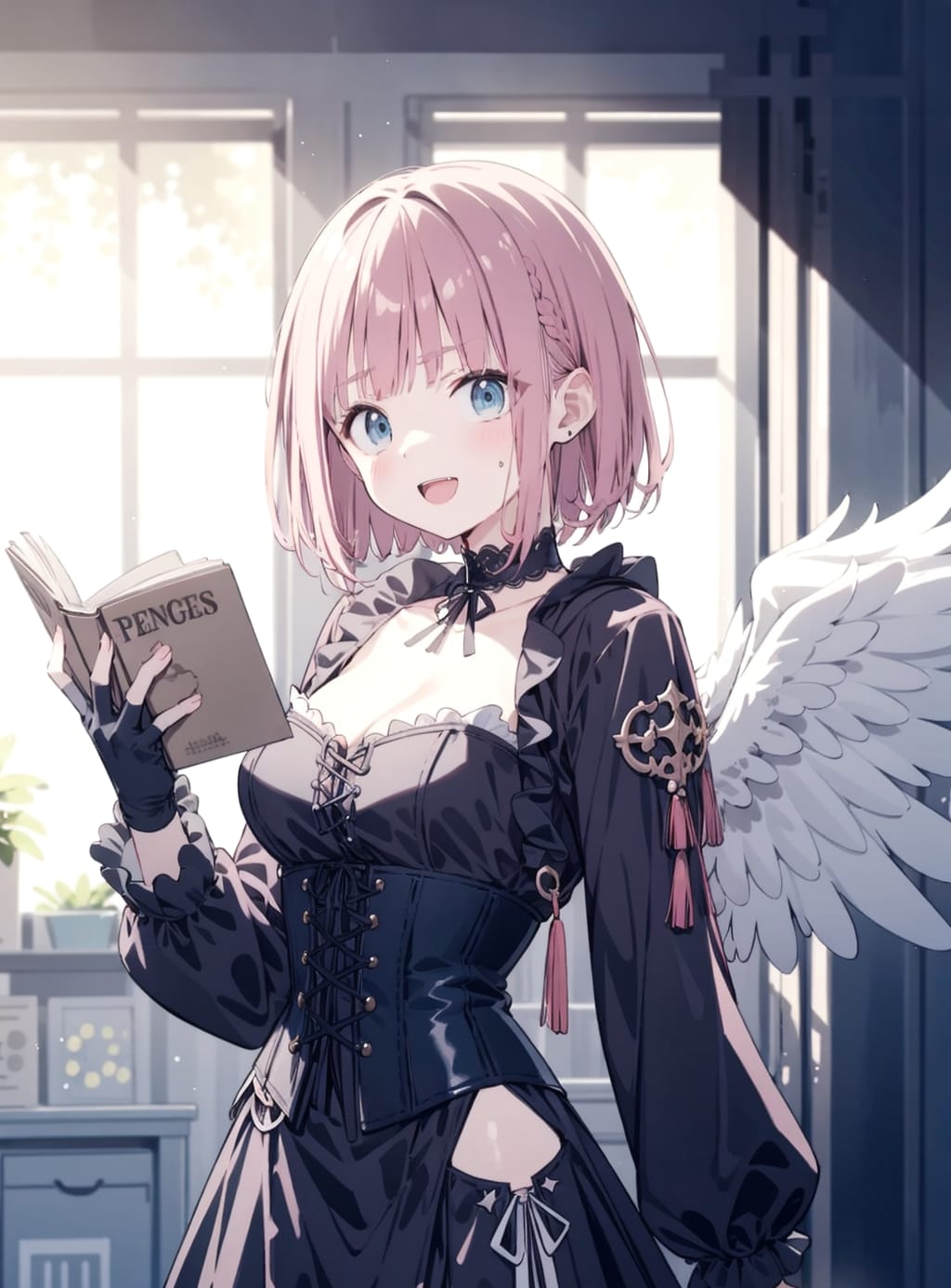 本を読む天使ちゃん | の人気AIイラスト・グラビア