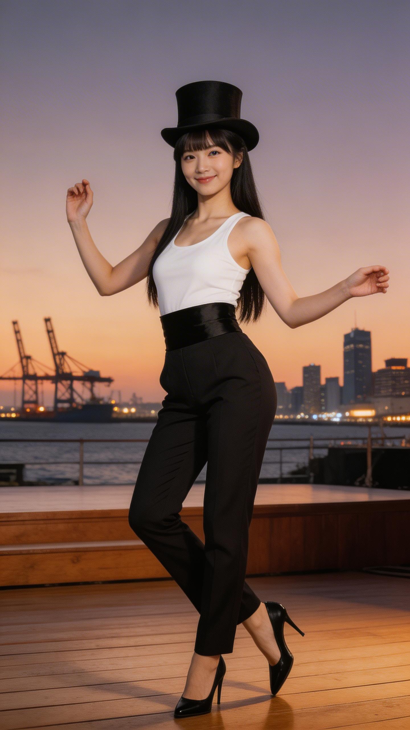 かっこかわいいダンサー白鳥英美梨の横浜港公演