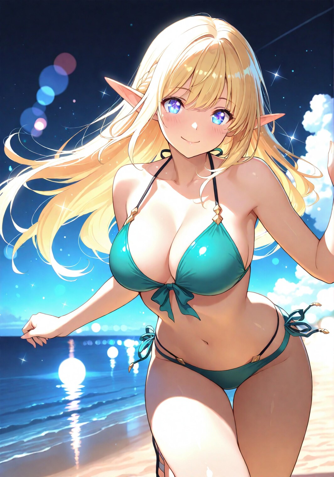 エルフ×ビキニ×海