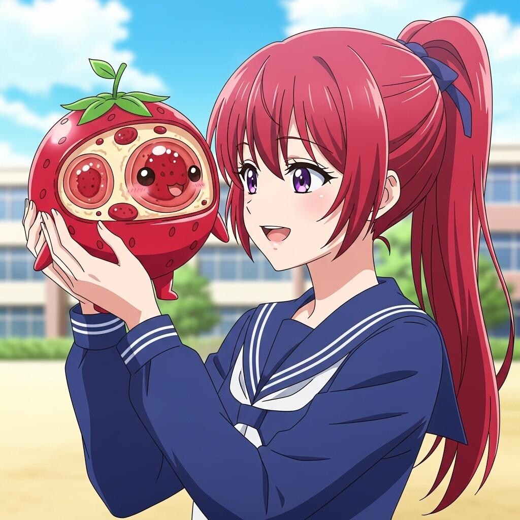 にーかちゃんと イチゴくん