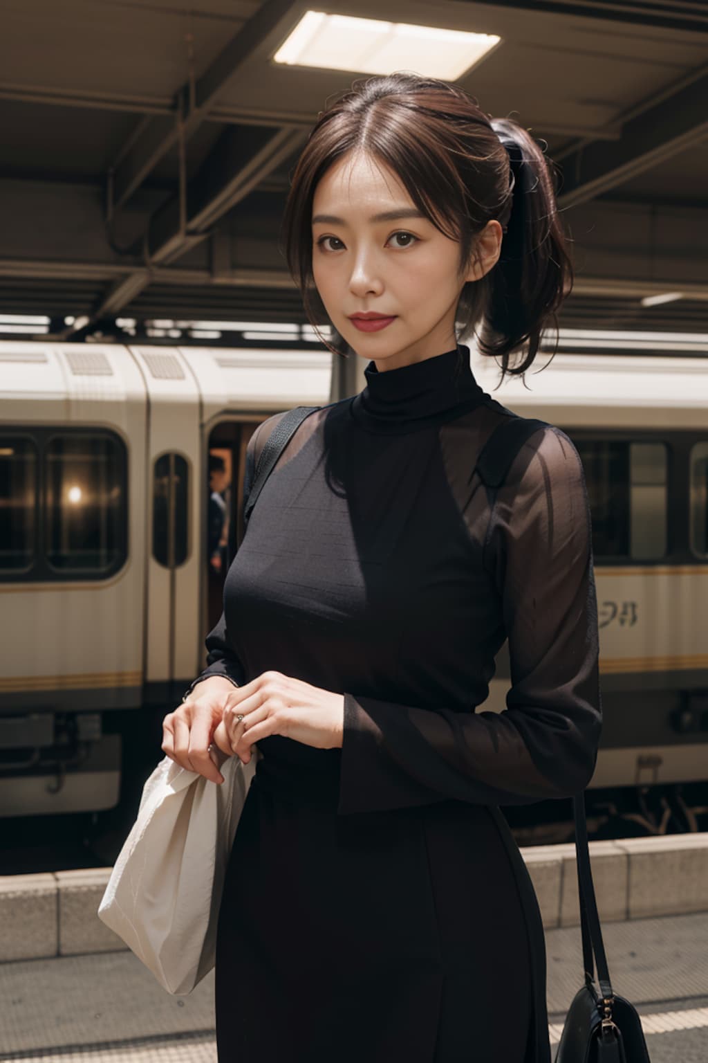 駅ですれ違った3