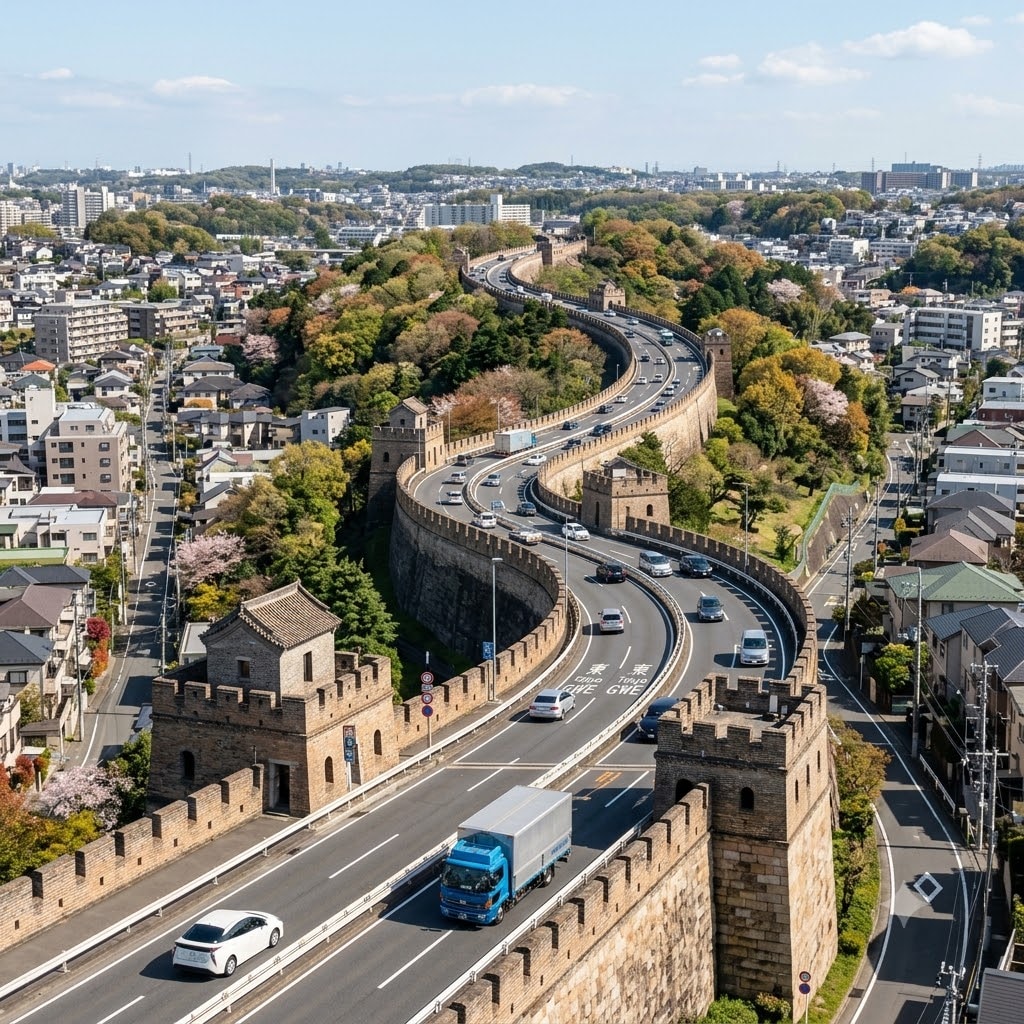 万里の長城の高速道路