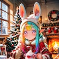 11枚）うさ耳娘とクリスマス 3枚目
