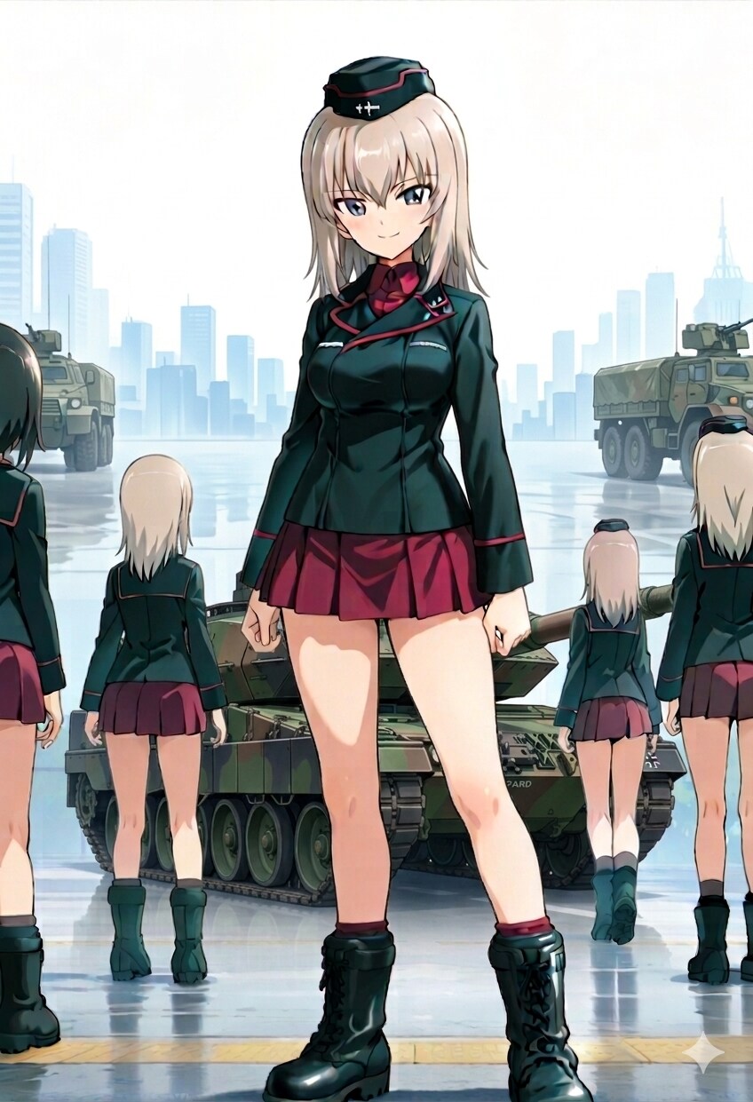 逸見エリカとレオパルド戦車 | の人気AIイラスト・グラビア