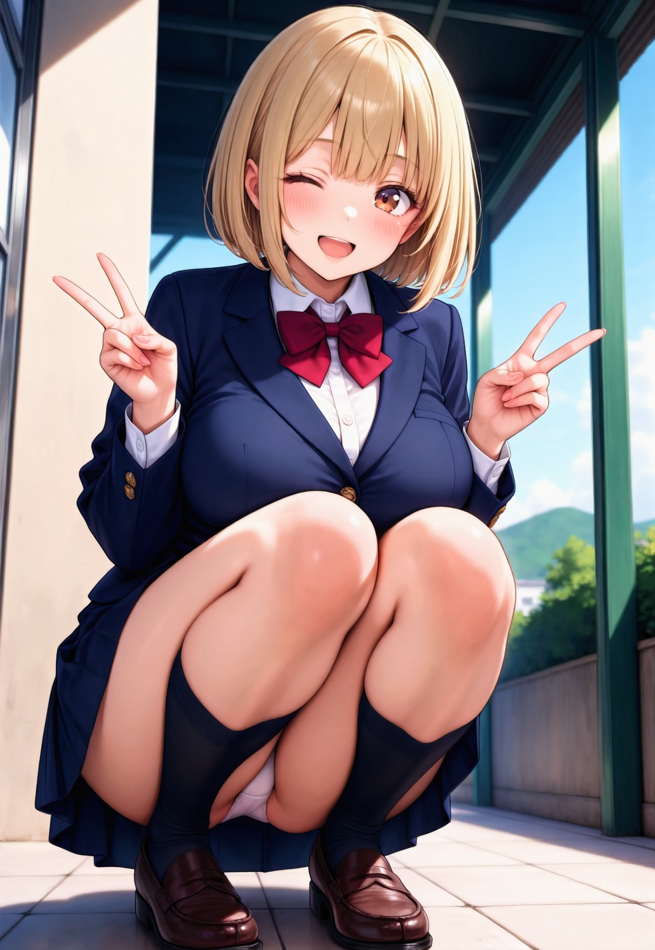819（物陰でピース）