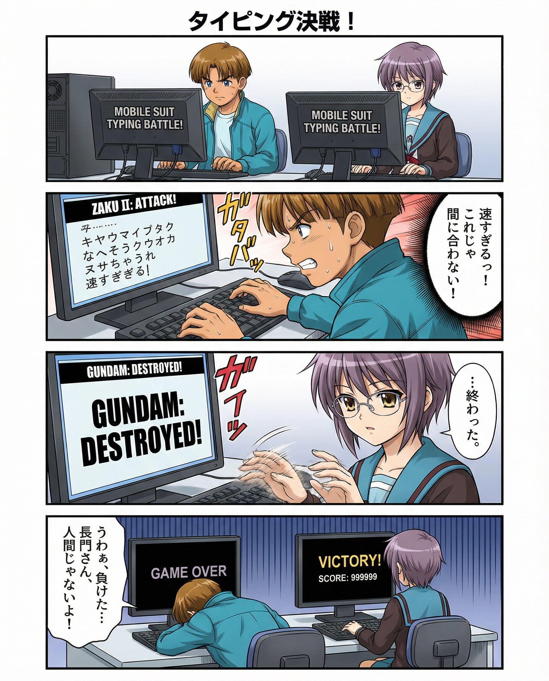 長門有希vsウッソ・エヴィン。