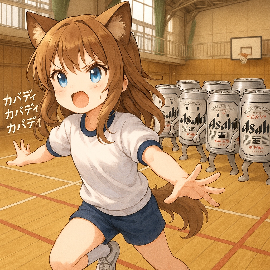 カバディをする小さな女の子