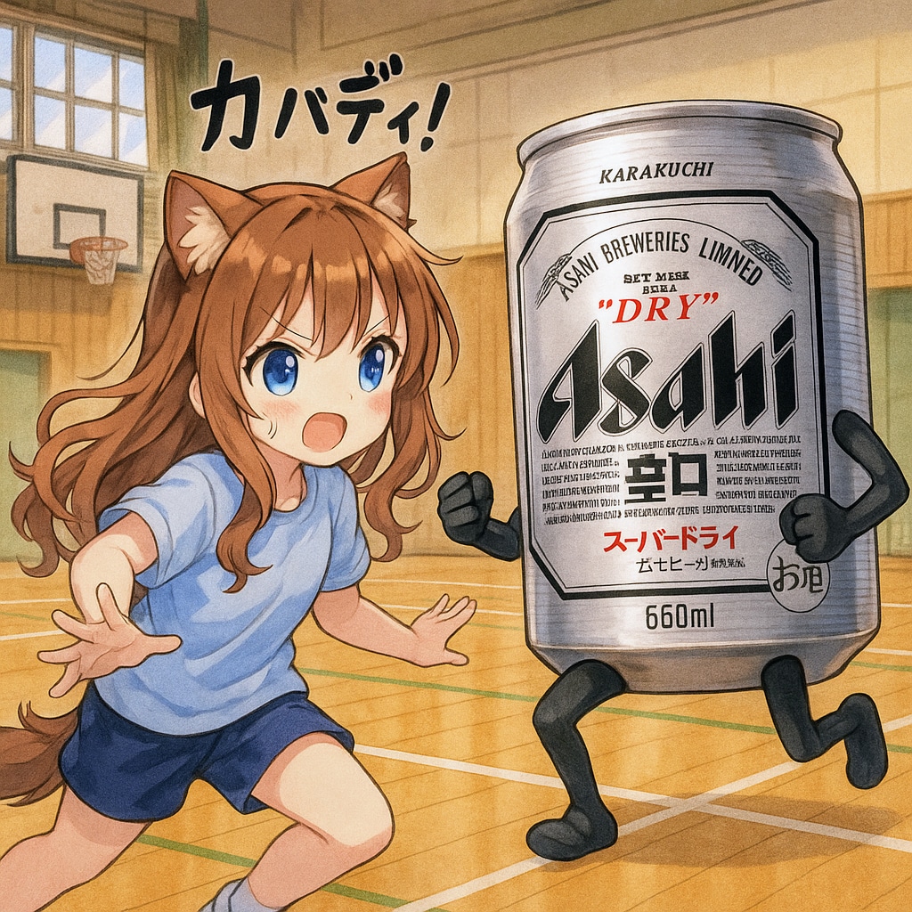 カバディをする小さな女の子