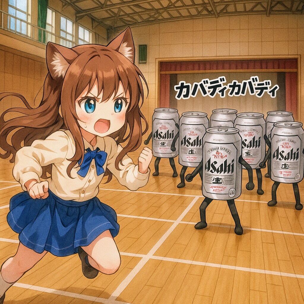 カバディをする小さな女の子