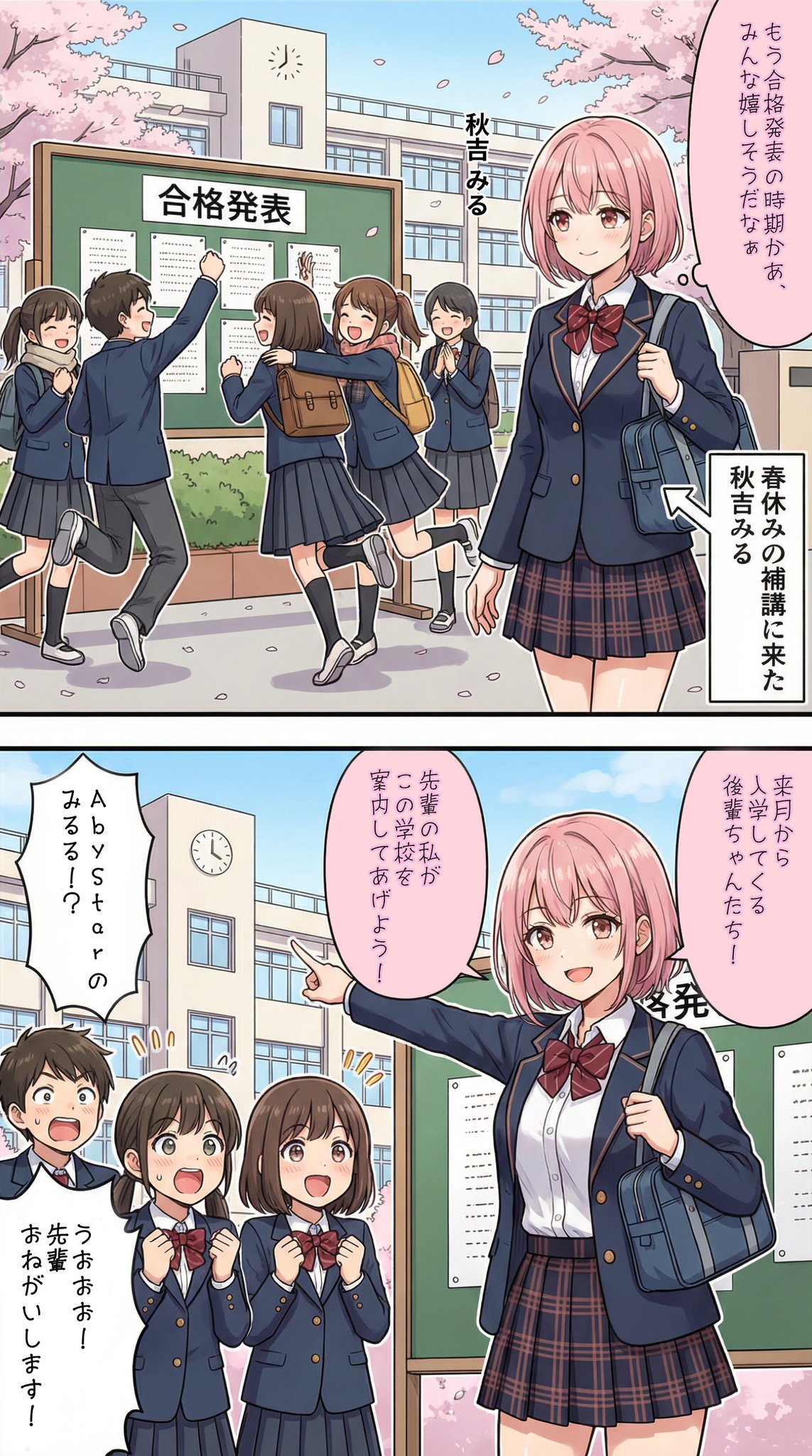 桜咲くみんなを応援するアイドル
