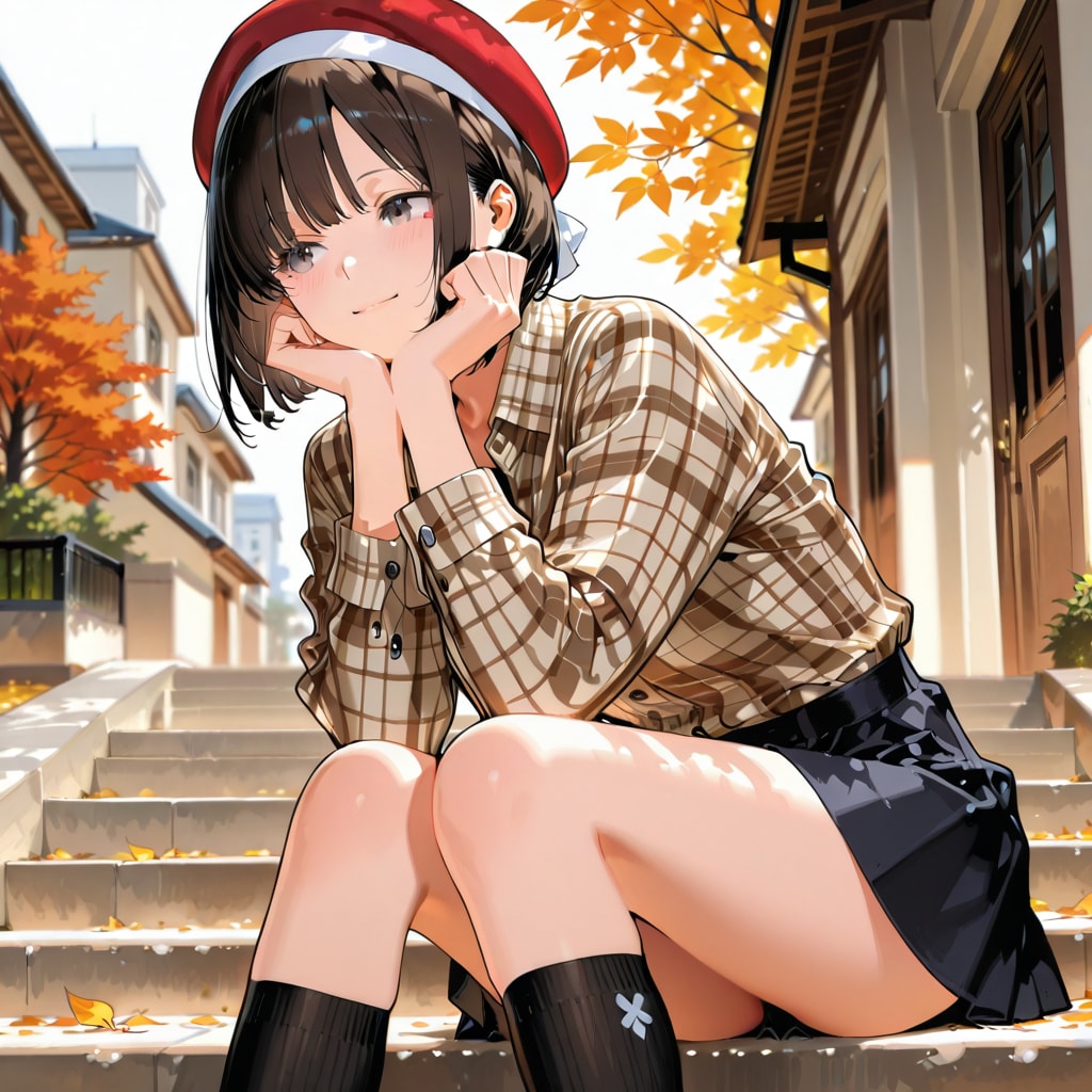 ベレー帽の少女