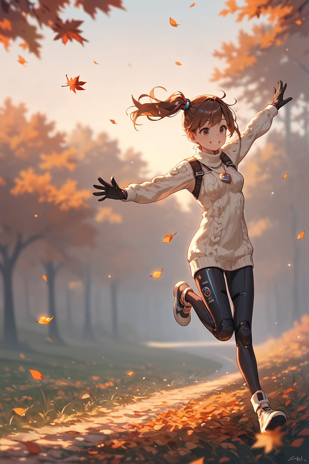 落ち葉を踏みしめて | の人気AIイラスト・グラビア