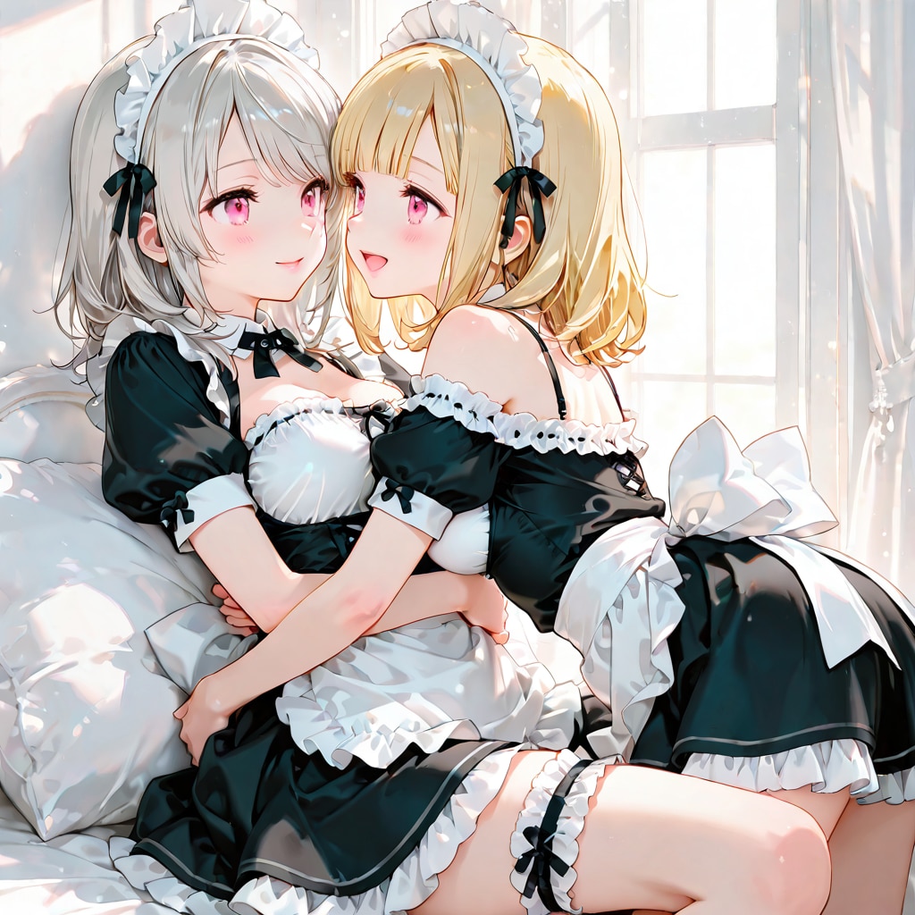 おはよう#110「いちゃつくメイド達」