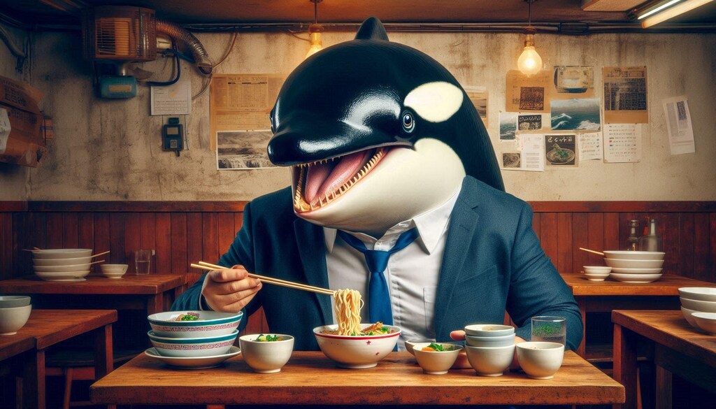 社畜ん、ラーメンを食べる