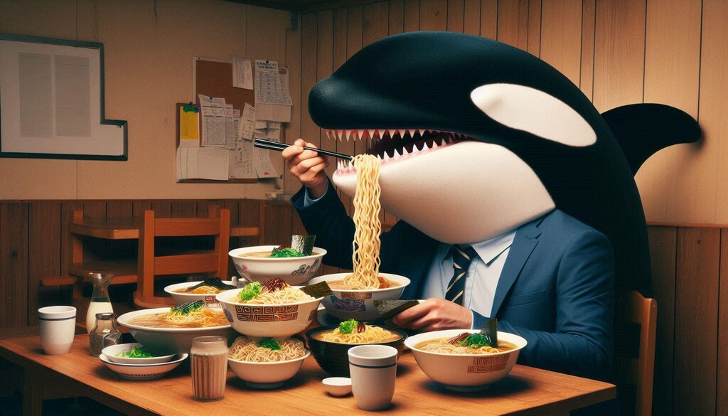 社畜ん、ラーメンを食べる