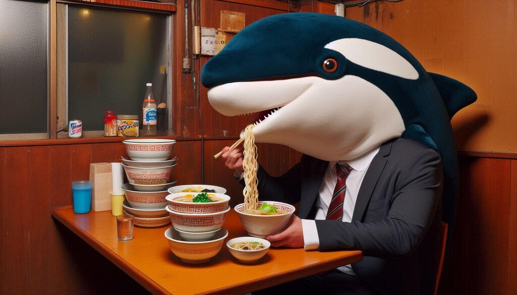 社畜ん、ラーメンを食べる