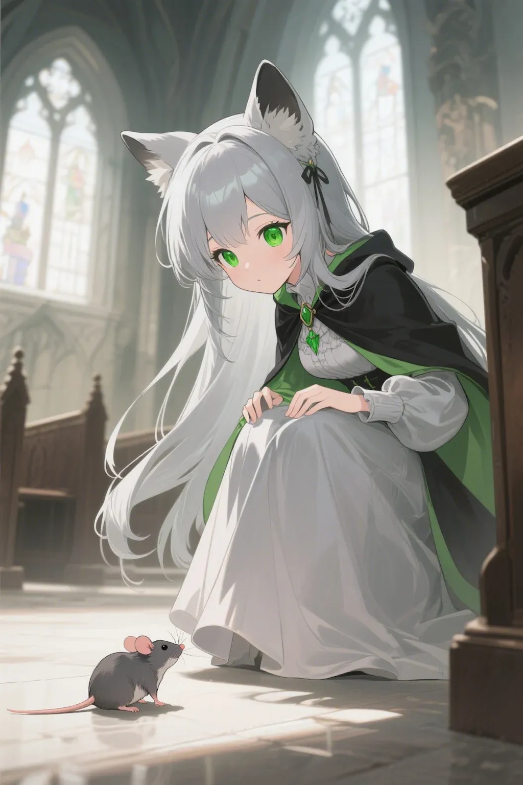 ステラちゃんとネズミ