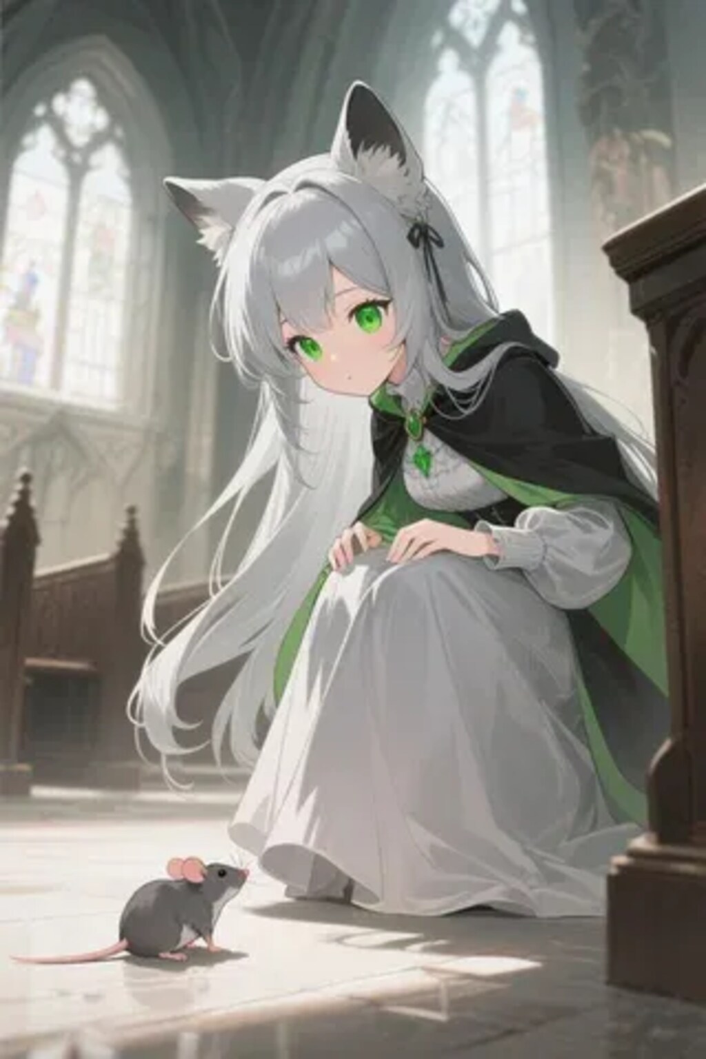 ステラちゃんとネズミ