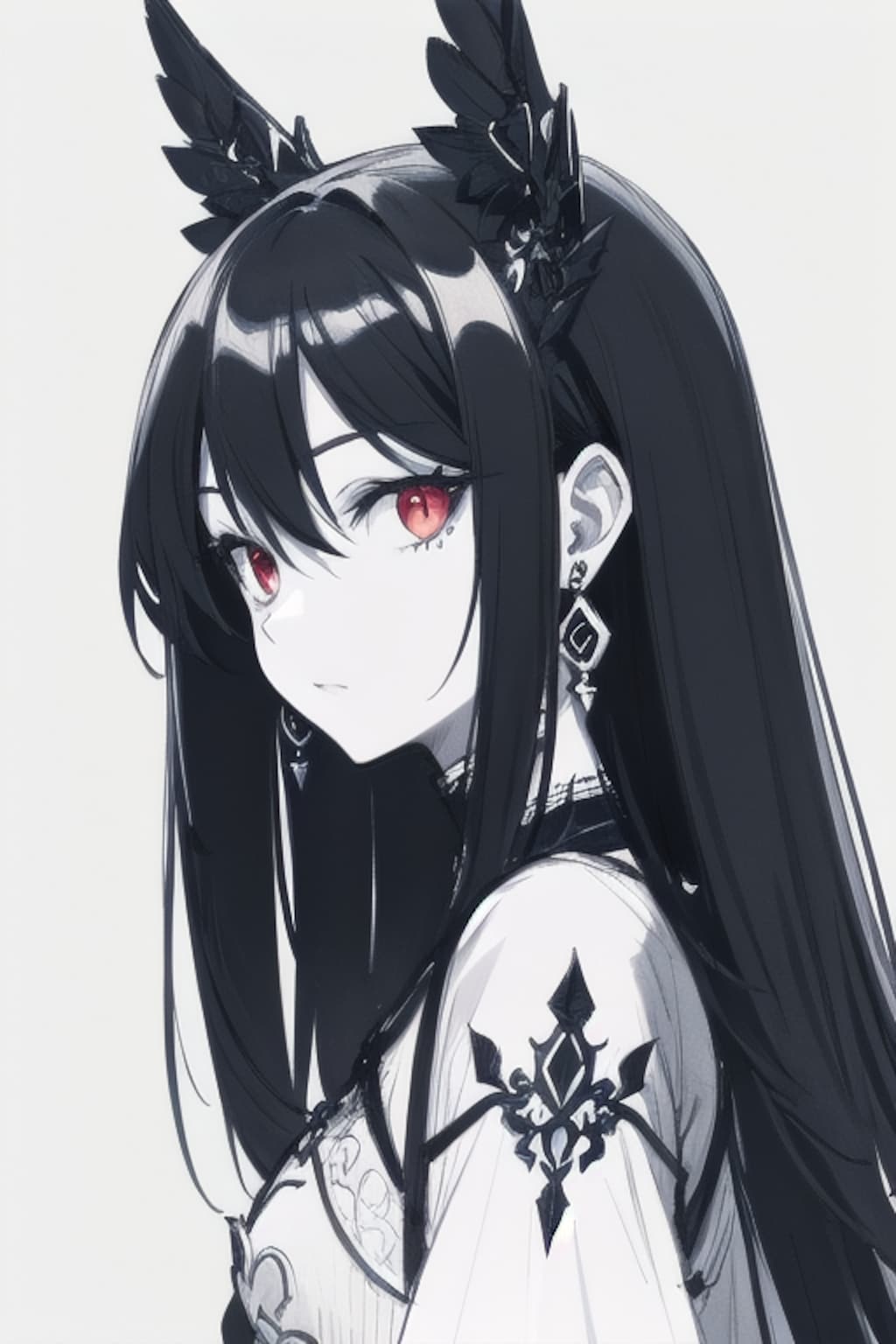 モノクロで瞳だけ色ついてる奴