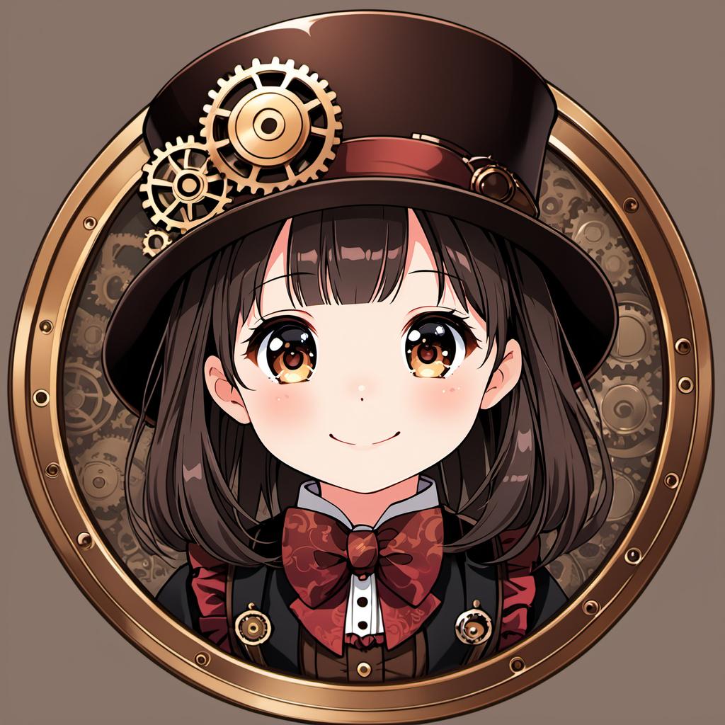 スチームパンクの幼児ロゴ