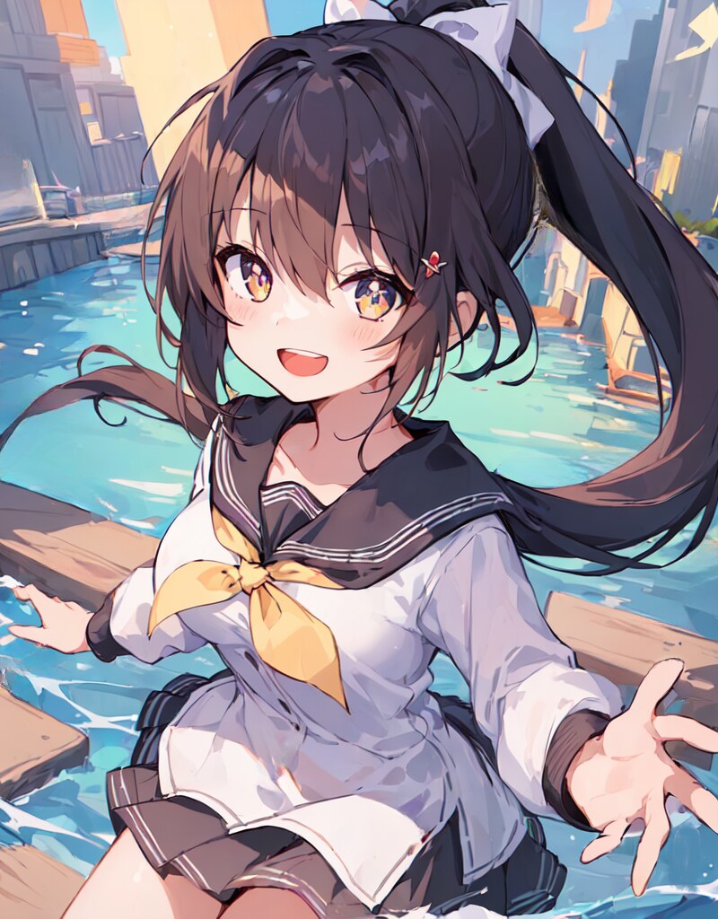 ポニテスクールガール